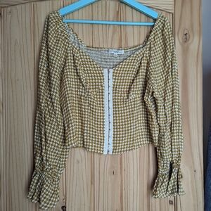 Rewind Puff Sleeve Corset Top Size XL NWOT